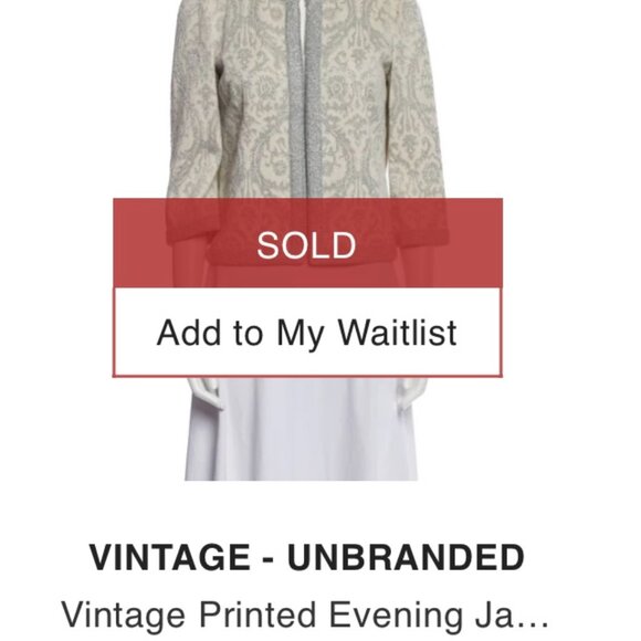 Vintage Tannel Knits Ivory & Matallic Silver Cardigan Sweater Size S - Picture 9 of 9